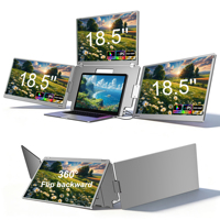 Moniteur portable triple 18,5 pouces, écran d'ordinateur en gros, usine ODM, extension d'écran 1920*1080P IPS FHD pour ordinateur portable et gaming