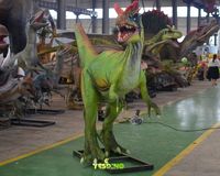 Modèle de dinosaure Dilophosaurus animatronique réaliste pour enfants, pour le divertissement et la décoration éducative dans les centres commerciaux