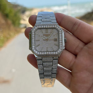 Reloj mecánico de diseñador de lujo 45MM reloj de estilo de cristal de hielo 330 movimiento automático personalizado Moissanite Zircon - Product Image 1