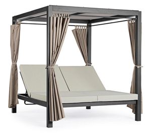 Yasn Diseño moderno sostenible Muebles de jardín al aire libre Dosel sólido Gazebo Pérgola Tumbona Daybed Gazebo ecológico - Product Image 1