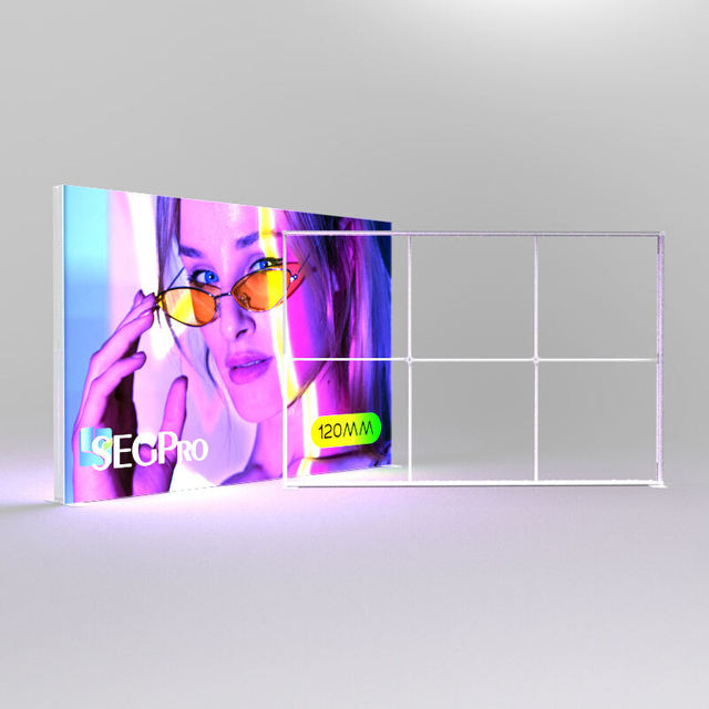 Wall Display Easy Lightbox Led Advertising Frame Aluminium Profile Portable Save Retail Combine Fabric Light Box