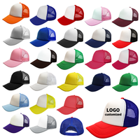 Topi Trucker Kamuflase Personalisasi HN0001 Streetwear 5 Panel Snapback Custom 2 Warna Tan Foam Chain Casquette