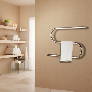 Porte-serviettes <span class=keywords><strong>mural</strong></span> portable facile à transporter, <span class=keywords><strong>petit</strong></span> porte-serviettes électrique en acier inoxydable chromé - Product Image 2