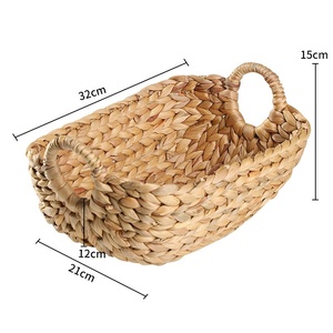 Thân Thiện Với Môi Tự Nhiên Dệt Tổ Chức Bin Lưu Trữ Giỏ Nước Hyacinth Lưu Trữ Với Xử Lý Wicker Giỏ Cho Nhà Sử Dụng - Product Image 6