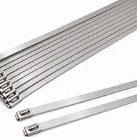 Attaches-câbles à boule en acier inoxydable 304 robustes RUNBO 12x500mm 0,4mm pour tuyaux industriels