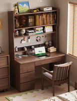 Bureau d'étude tout-en-un avec étagère, table d'écriture et chaise pour étudiants, chambre et bureau