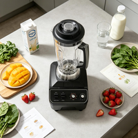 Blender Profesional untuk Penggunaan Komersial 2200W Kontrol Kecepatan Variabel Pembuat Smoothie Tugas Berat Pisau Baja Tahan Karat