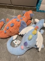 Peluche en coton biologique Jelly Cat, Dragon du Ciel et Dragon des Neiges, poupée en peluche moelleuse, rembourrage en PP, coussin lesté doux