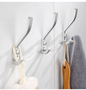 Space Aluminum Clothes <strong>Hook</strong> Bedroom Double Wall <strong>Hooks</strong> <strong>Decorative</strong> Door Mounted <strong>Key</strong> Hat Hanger Fashion Robe <strong>Hook</strong> - Product Image 3