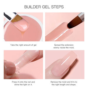 Gel Dur <span class=keywords><strong>de</strong></span> Construction Sans HEMA 50 ml, Gel Transparent Effet Jelly en Vrac pour Rallongement d'<span class=keywords><strong>Ongles</strong></span> - Product Image 3