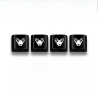 Lot de 4 capuchons de touches personnalisés ABS ESC rétroéclairés pour clavier mécanique R4 1U, gravure laser, effet de passage de la lumière