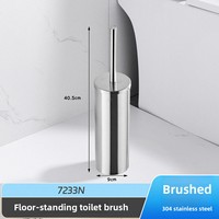 Porte-brosse de toilette vertical moderne en acier inoxydable 304, écologique, efficace, nettoyage sans angle mort