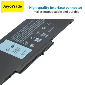 ใหม่ 6MT4T แบตเตอรี่แล็ปท็อปสําหรับ DELL E5470 E5570 M3510 15.6" Series 7V69Y TXF9M 79VRK 07V69Y 7.6V 62WH 6MT4T แบตเตอรี่ - Product Image 3