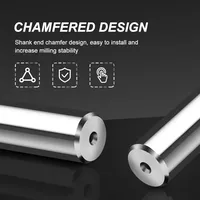 Fraise à défoncer HSS revêtue de TiAlN M3-M12 à 4 cannelures, outil de fraisage de guidage, fraise de défonçage pour routeur CNC OEM 60HRC