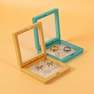 Boîte d'emballage pour bijoux en film PE transparent avec logo personnalisé SIFOO, cadre flottant 3D coloré, support <span class=keywords><strong>de</strong></span> rangement pour bijoux - Product Image 4