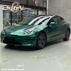 EM026 Envoltura Metálica de Vinilo Verde Esmeralda Mate para Coche, Antiarañazos y a Prueba de UV con Función de Cambio de Color PARA EL Cuerpo - Product Image 1