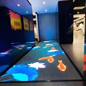 Écran LED interactif pour sol intérieur P3.91, vidéo 3D couleur HD anti-reflet, fabricants de dalles de sol LED - Product Image 1