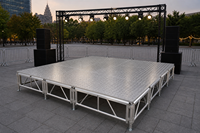 Structure de scène en aluminium d'extérieur, scène de concert, plateforme de scène portable à assembler, à vendre