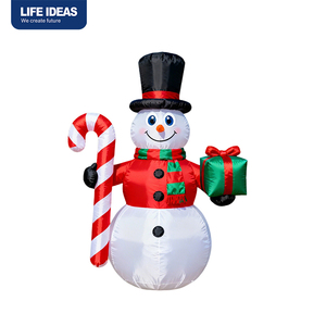 Decoración Navideña Inflable de Santa Claus y Muñeco de Nieve para Exteriores, Adornos Luminosos para Jardín, Suministros de Decoración Navideña - Product Image 4