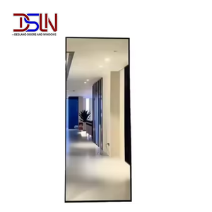 Puerta Corredera de Diseño Minimalista con Vidrio Esmerilado y Templado, Sistema Antideslizante para Baño con Marco de Aluminio Moderno - Product Image 1