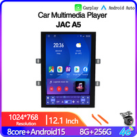 Accesorios para Automóviles en Existencia, Carplay para Tablero de Instrumentos de Automóvil, Pantalla de 12.1 Pulgadas para JAC A5, Navegación GPS para Automóvil, Radio Vertical para Automóvil