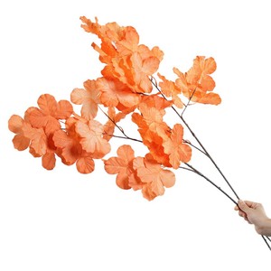 Feuilles d'érable artificielles Greenway, rouge orangé, PVC, plante entière, décorations de plafond pour mariage, décorations de fêtes et de festivals - Product Image 5