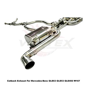 Vortex Multi-Model Stainless Steel Catback For Mercedes-Benz GLE63 GLE53 GLE450 W167 2018-2024 Tuning - Product Image 3