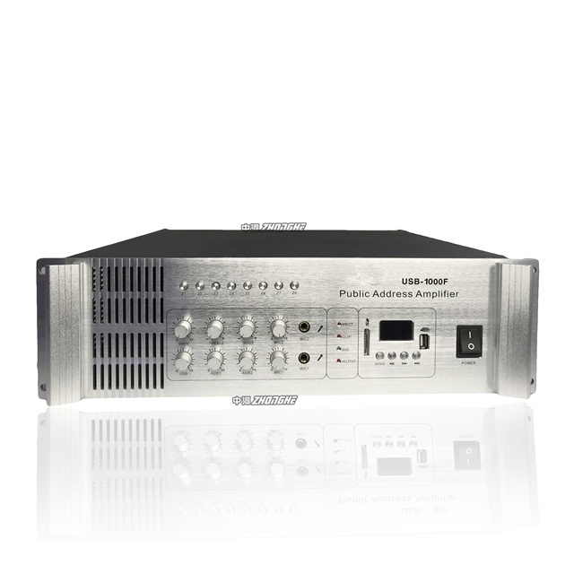 USB-1000F pa System Kit 1000W 3U Big Power Mono 8 Channel Amplifier