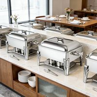 Bac chauffe-plats en acier inoxydable pour buffet, bac isotherme commercial pour la restauration, les hôtels, personnalisable