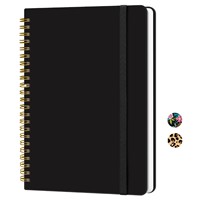 Carnet spirale A5 personnalisé avec élastique, reliure dorée, impression de logo OEM, pour le bureau, l'école ou comme cadeau