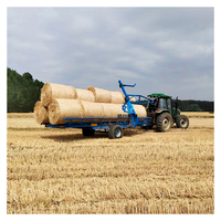 Remorques rondes de balles de foin de camion à benne basculante de transport de paille