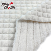 Kingcason – Tissu en flanelle doux et épais, personnalisable, à rayures sur les deux côtés, pour couvertures, vêtements et textiles de maison