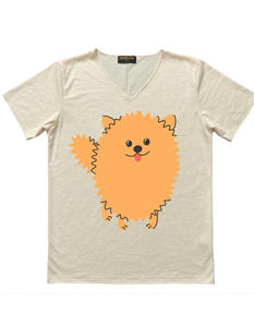 Camisa de manga corta con cuello en V, colores crema. fabricado con TC34 S/J de 150-160 gsm. para impresión por sublimación (38) - Product Image 1