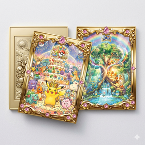 Pokemond 30º Aniversario: Placa Conmemorativa <span class=keywords><strong>de</strong></span> Arte Esmaltada con Lámina Dorada, Edición Limitada, Shikishi Coleccionable <span class=keywords><strong>de</strong></span> Anime para Juego <span class=keywords><strong>de</strong></span> <span class=keywords><strong>Mesa</strong></span> - Product Image 1
