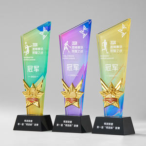 डिजाइन के साथ खेल चैंपियन बास्केटबॉल बैडमिंटन क्रिस्टल ट्रॉफी - Product Image 3