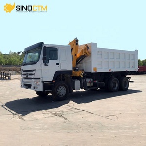 Nouveau <span class=keywords><strong>camion</strong></span> <span class=keywords><strong>benne</strong></span> diesel Sinotruk Howo 6x4 à 10 roues avec <span class=keywords><strong>grue</strong></span> hydraulique à <span class=keywords><strong>bras</strong></span> droit <span class=keywords><strong>de</strong></span> 16 tonnes, moteur <span class=keywords><strong>de</strong></span> pompe et moteur à engrenages, capacité <span class=keywords><strong>de</strong></span> levage <span class=keywords><strong>de</strong></span> 18 m - Product Image 1