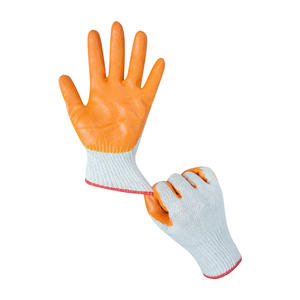 Gants suspendus en caoutchouc plat de mode Gants en coton enduits de <span class=keywords><strong>latex</strong></span> <span class=keywords><strong>orange</strong></span> de sécurité Gant de travail de sécurité - Product Image 4
