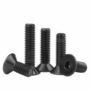 Kohlenstoffstahl Schwarz Oxidierte Senkkopf-Innensechskantschraube Hohe Härte Inbusschraube M3-M12 für Formenbau Industriemaschinen - Product Image 2