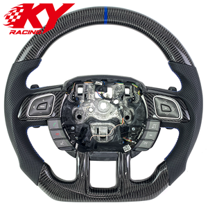 Volant sport en cuir noir et fibre de carbone personnalisé, compatible avec Land Rover Range Rover Evoque 2011-2019 - Product Image 1