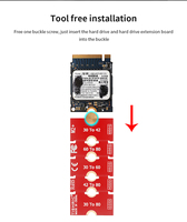 Carte d'extension de disque dur M.2 NGFF NVME SSD, adaptateur de transfert pour SSD 2230 2242 2260 2280, longueur réglable sur 5 niveaux