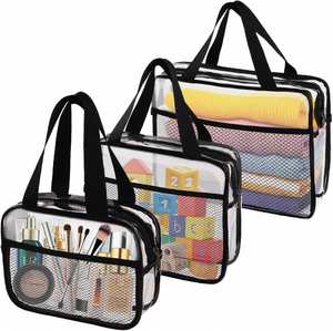 <b>Clear</b> Travel <b>Toiletry</b> <b>Bags</b> Large Waterproof PVC Quart Organizer Kit with Zipper for <b>Toiletries</b> Airline - Product Image 1