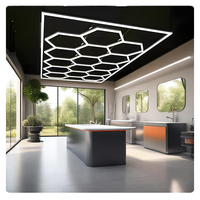 Luz de techo LED Hexagonal RGB de alta calidad para almacén, taller, decoración de coche, sala de deportes electrónicos, KTV, garaje, sala de juegos, Bar