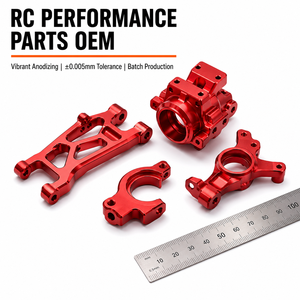 Service de fabrication CNC sur mesure pour pièces de mise à niveau de voitures RC en alliage d'aluminium, production en série OEM - Product Image 1