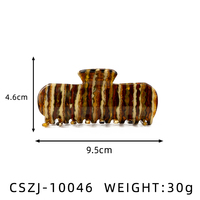 CANYUAN Pince à cheveux tendance en acétate à rayures marbrées colorées de 9,5 cm, avec logo et motif personnalisés, grande pince à cheveux antidérapante pour femmes