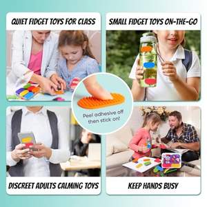 <span class=keywords><strong>Autismo</strong></span> ADHD bambini Stress sollievo giocattolo calmante 24 pacchetti di texture adesivi sensoriali Fidget giocattoli per bambini strisce sensoriali - Product Image 2