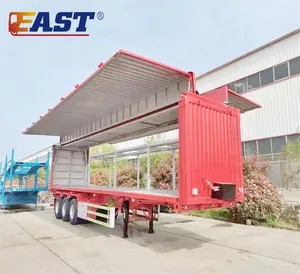 EAST Wing-caja abierta tipo Van, Semi remolque para camiones de transporte de carga con función de apertura lateral (ala de gaviota)