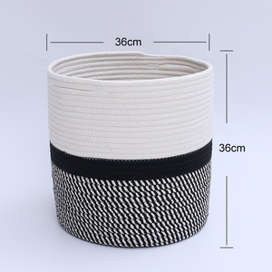 Amazon Offre Spéciale Coton Corde Panier Tissé Pour Couverture Décorative <span class=keywords><strong>Grand</strong></span> <span class=keywords><strong>Jouets</strong></span> Panier De <span class=keywords><strong>Rangement</strong></span> - Product Image 2
