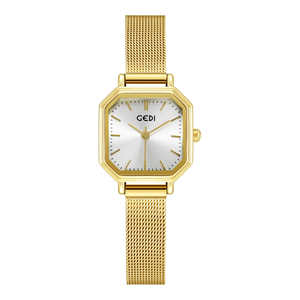 Nouvelle montre pour femme au design carré simple Bracelet en maille imperméable de style digne d'Instagram parfait pour les étudiants - Product Image 1