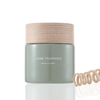 Bouteille de diffuseur en verre de roseau nordique 100ml 150ml bouteille en verre de diffuseur vide avec couvercle en bois