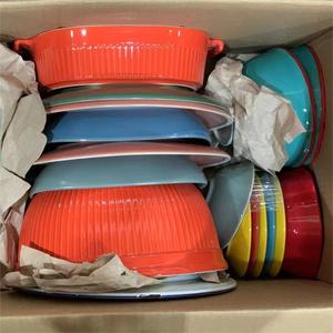 Đĩa sứ gốm nhiều màu sắc, hàng tồn kho bán buôn, đĩa & bát đóng gói ngẫu nhiên, nhiều kích cỡ, giá xuất xưởng - Product Image 2